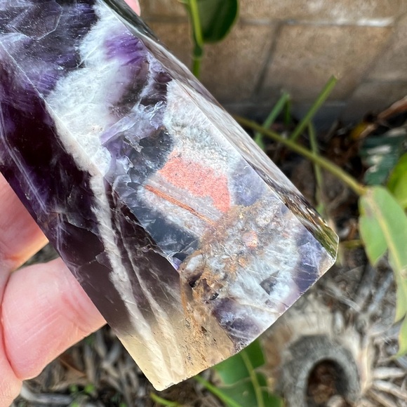 Chevron Amethyst Crystal Tower - Picture 10 of 10